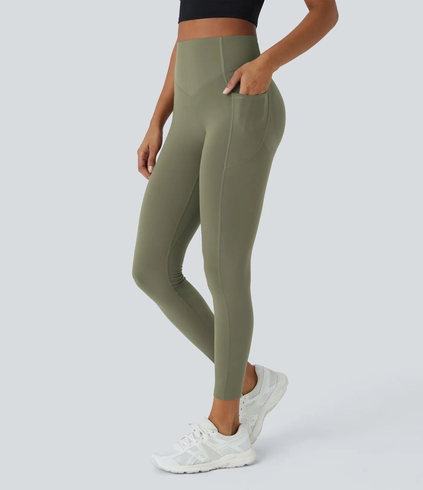 High Waisted Butt Lifting Tummy Control Side Pocket Training UltraSculpt Leggings