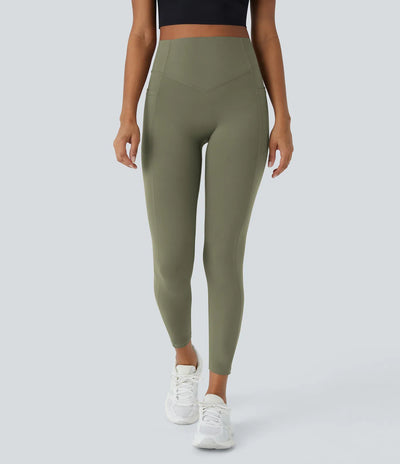 High Waisted Butt Lifting Tummy Control Side Pocket Training UltraSculpt Leggings