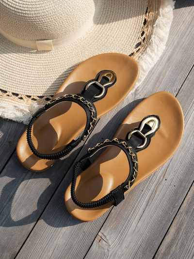 Orthopedic Sandals With Chain Buckle